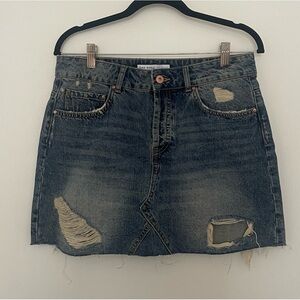 Zara Basics denim skirt
